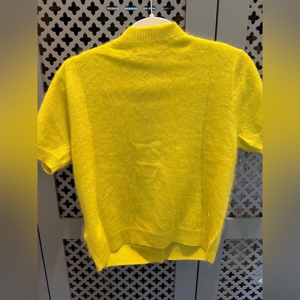 NWT J.Crew Brushed Cashmere Cardigan in “Burnished Chartreuse”. Size XS - Picture 5 of 5